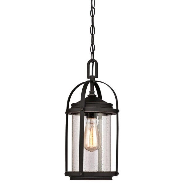 Westinghouse One-Light Outdoor Pendant Grandview ORB Clr Seeded Gls 6339400 - main